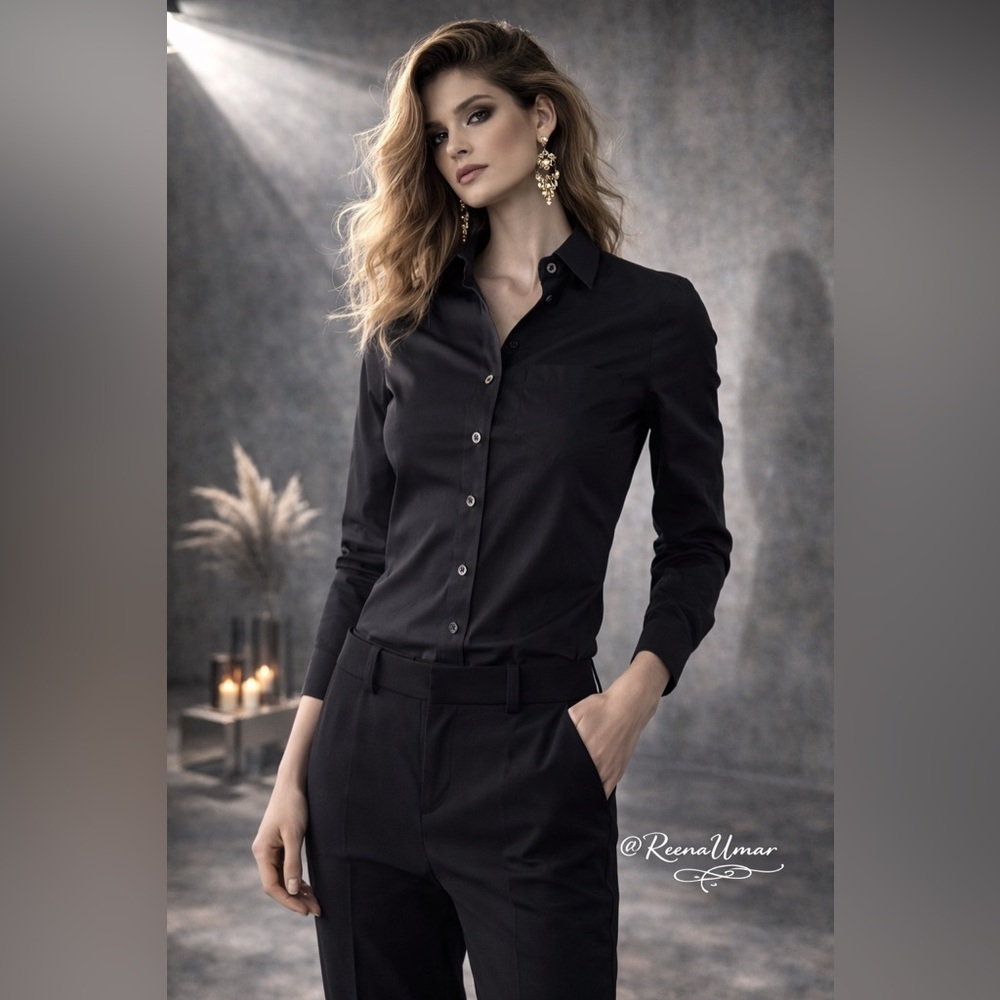 Gucci “Viaggio” Long Sleeve Stretch Travel Shirt – Size 36 (XS) - Authentic
